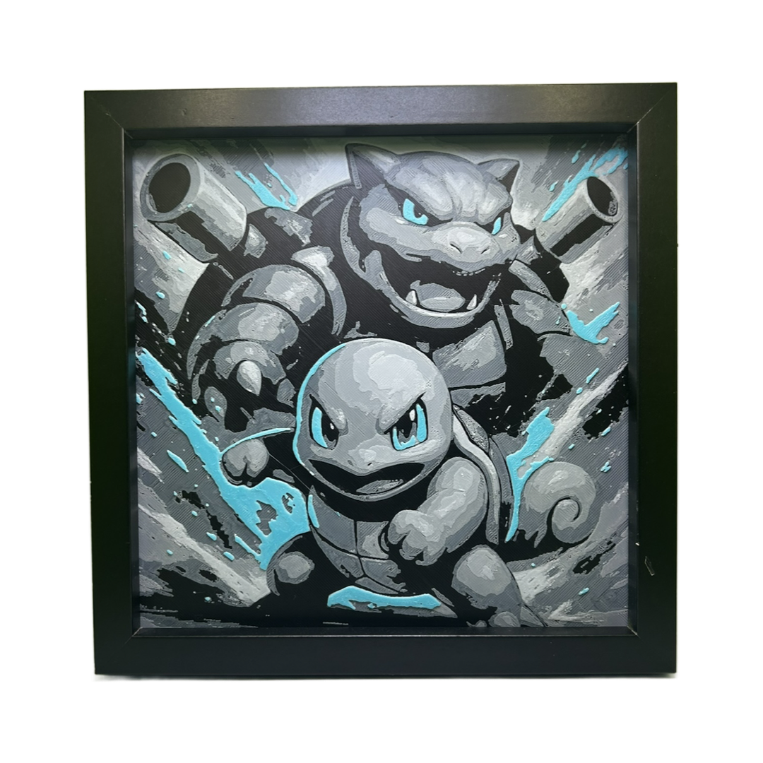 Squirtle & Blastoise Evolution - Pokémon 3D Printed Fan Art