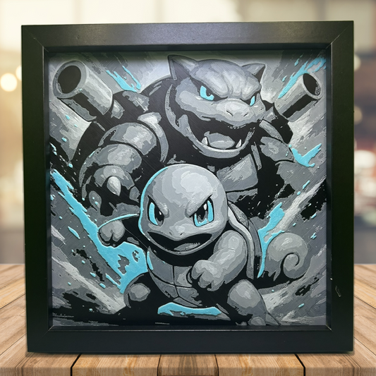 Squirtle & Blastoise Evolution - Pokémon 3D Printed Fan Art