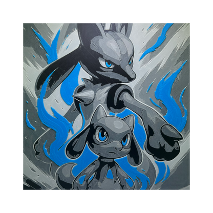 Riolu & Lucario Evolution - Pokémon 3D Printed Fan Art