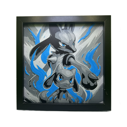 Riolu & Lucario Evolution - Pokémon 3D Printed Fan Art