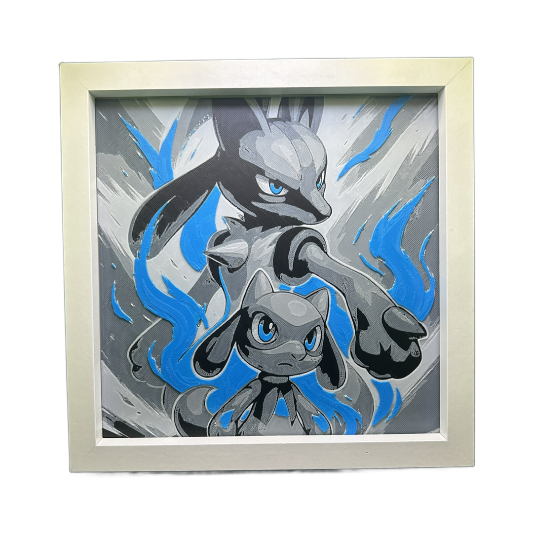 Riolu & Lucario Evolution - Pokémon 3D Printed Fan Art
