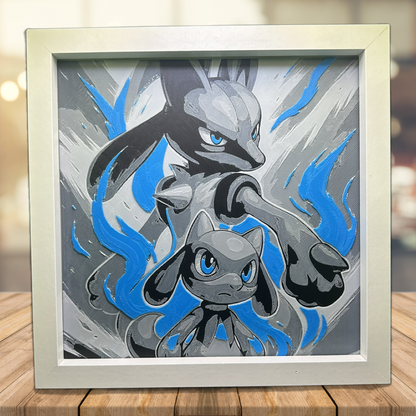Riolu & Lucario Evolution - Pokémon 3D Printed Fan Art