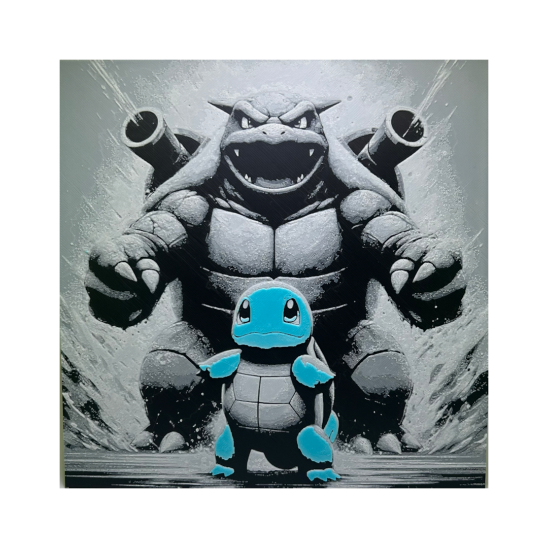 Squirtle Evolution - Pokémon 3D Printed Fan Art
