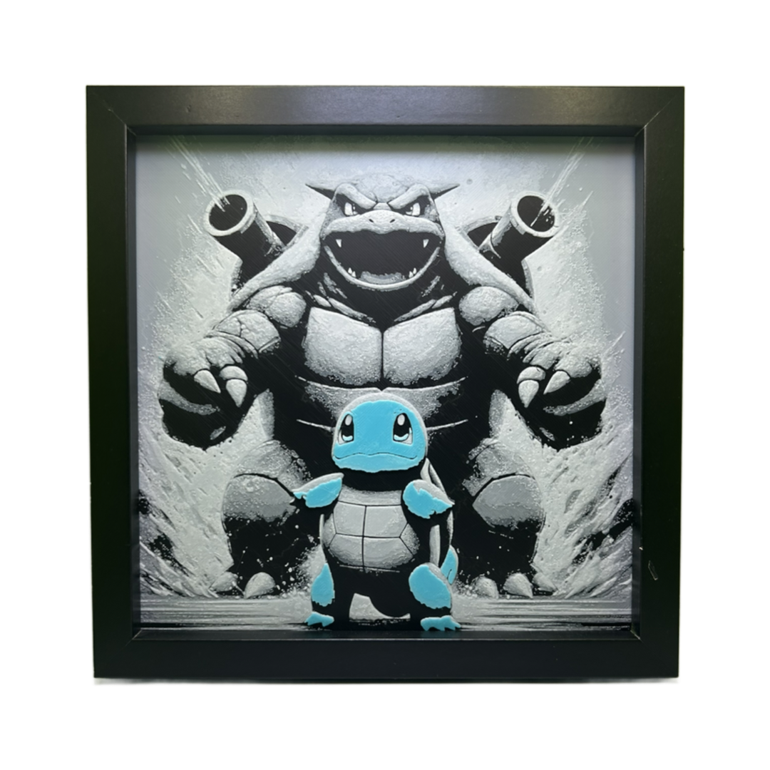 Squirtle Evolution - Pokémon 3D Printed Fan Art