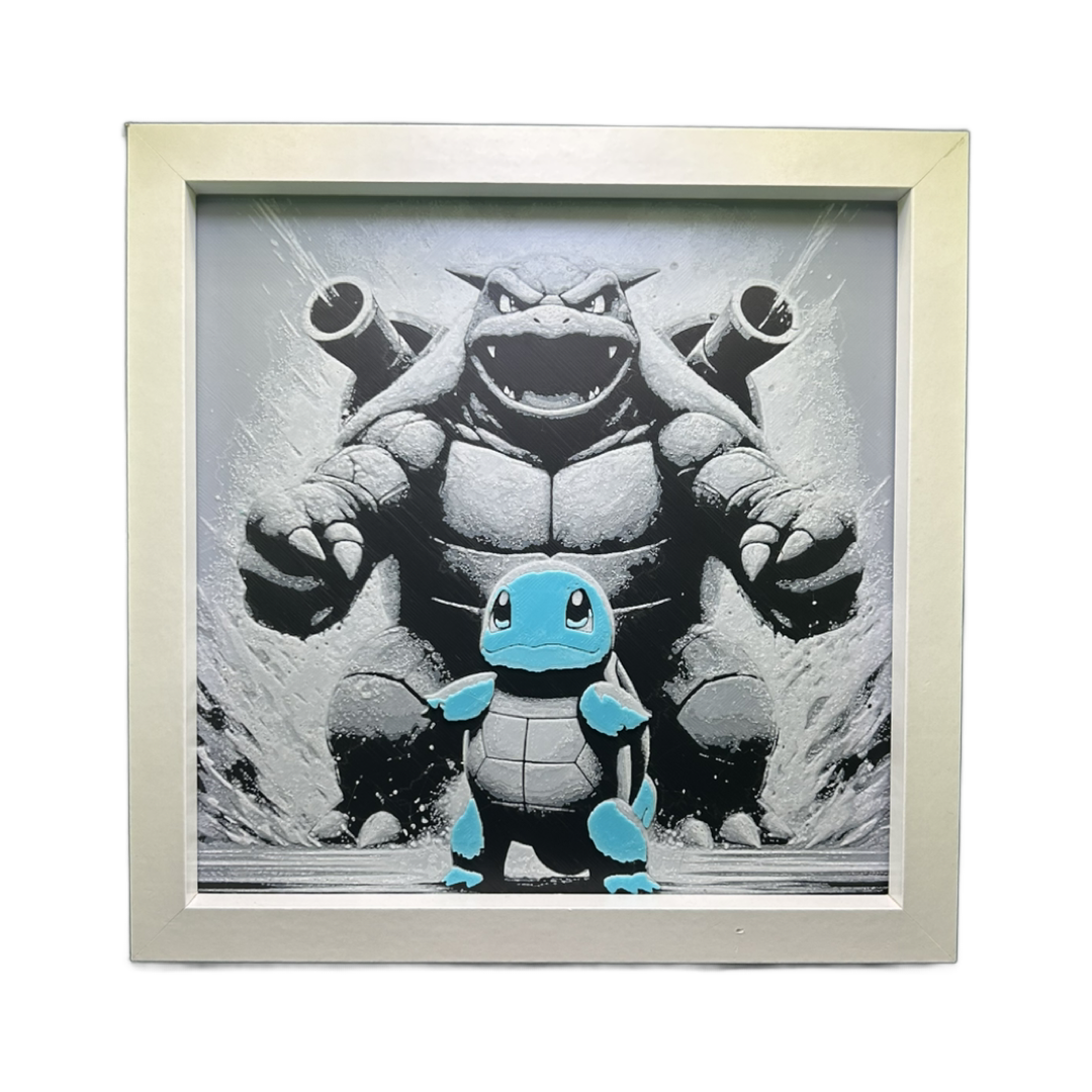 Squirtle Evolution - Pokémon 3D Printed Fan Art