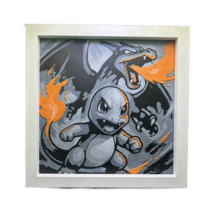 Charmander & Charizard Evolution 3D Printed Fan Art