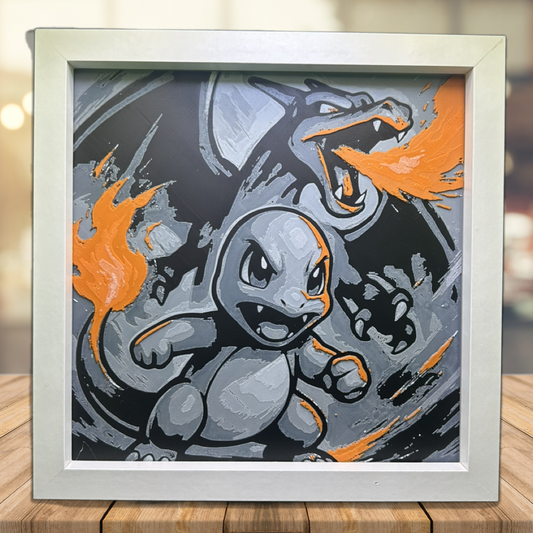 Charmander & Charizard Evolution 3D Printed Fan Art