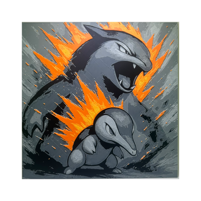 Cyndaquil & Typhlosion Evolution 3D Printed Fan Art