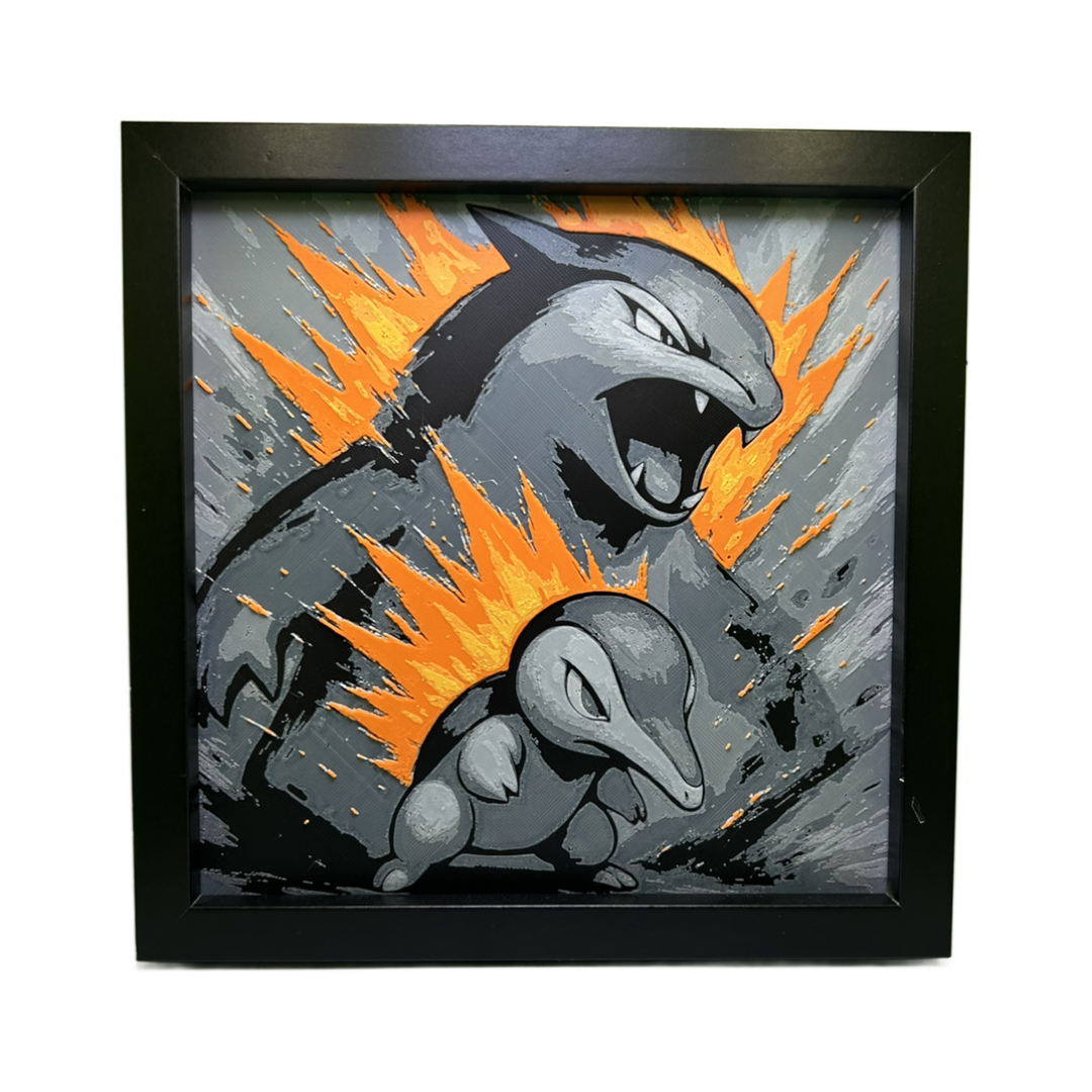 Cyndaquil & Typhlosion Evolution 3D Printed Fan Art