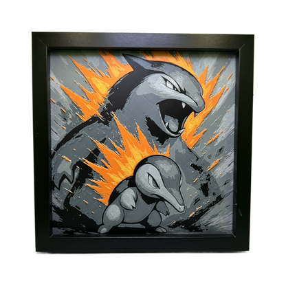 Cyndaquil & Typhlosion Evolution 3D Printed Fan Art
