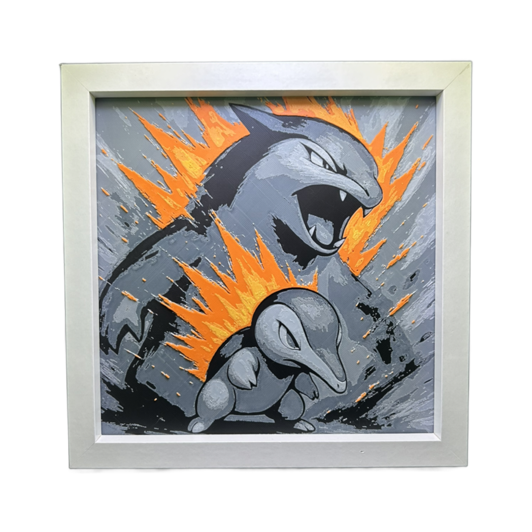 Cyndaquil & Typhlosion Evolution 3D Printed Fan Art