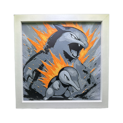 Cyndaquil & Typhlosion Evolution 3D Printed Fan Art