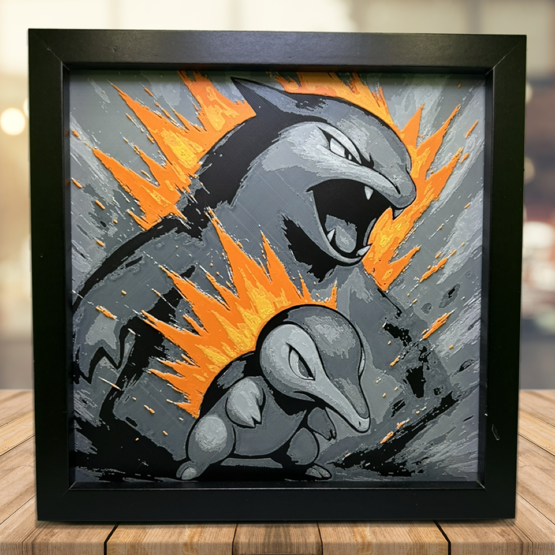 Cyndaquil & Typhlosion Evolution 3D Printed Fan Art