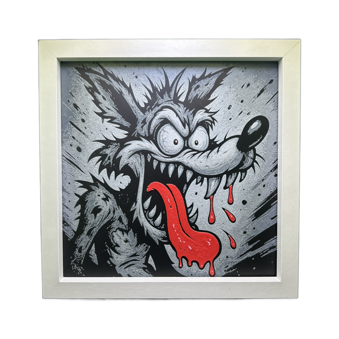 Wile E Coyote - Rat Fink Style 3D Printed Fan Art