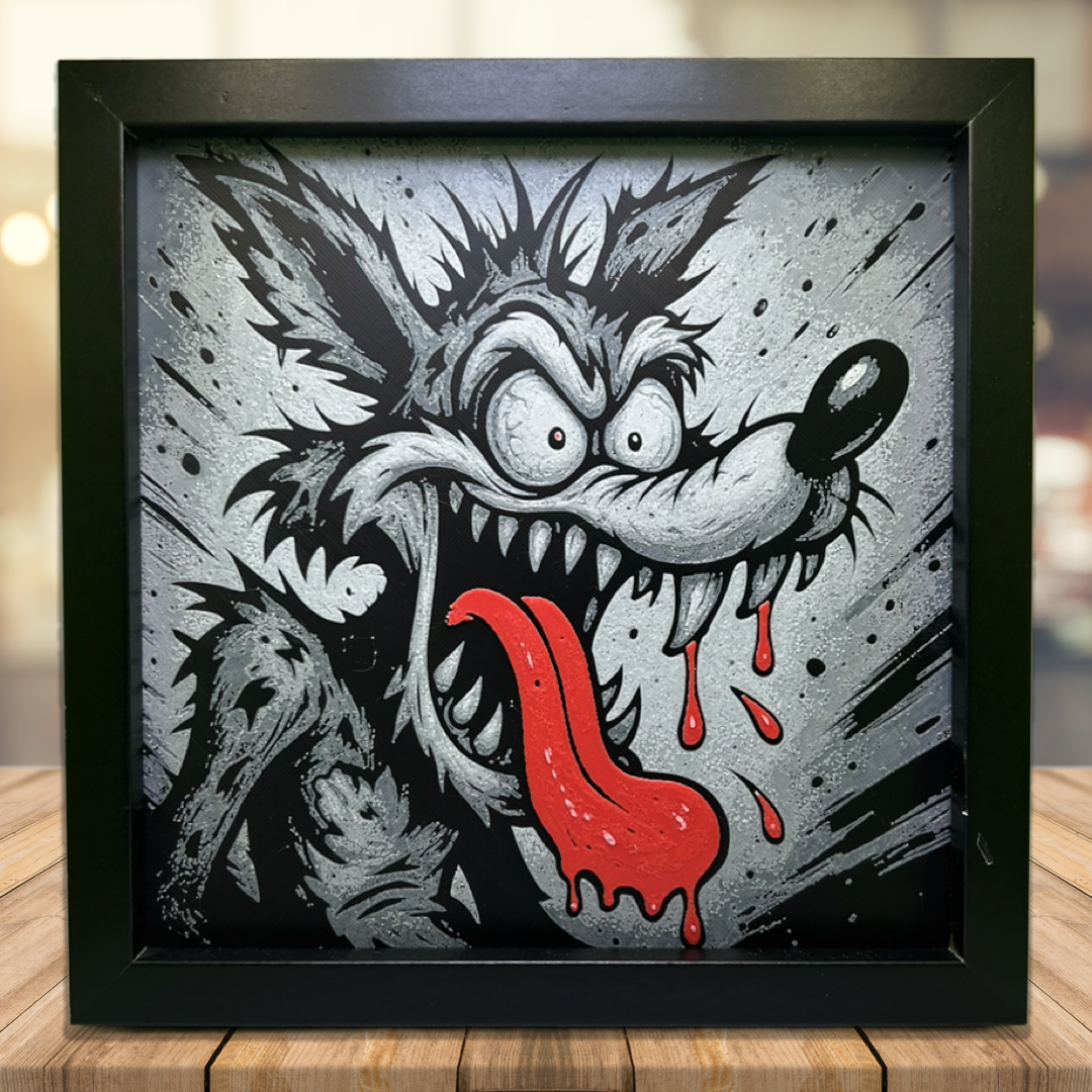 Wile E Coyote - Rat Fink Style 3D Printed Fan Art