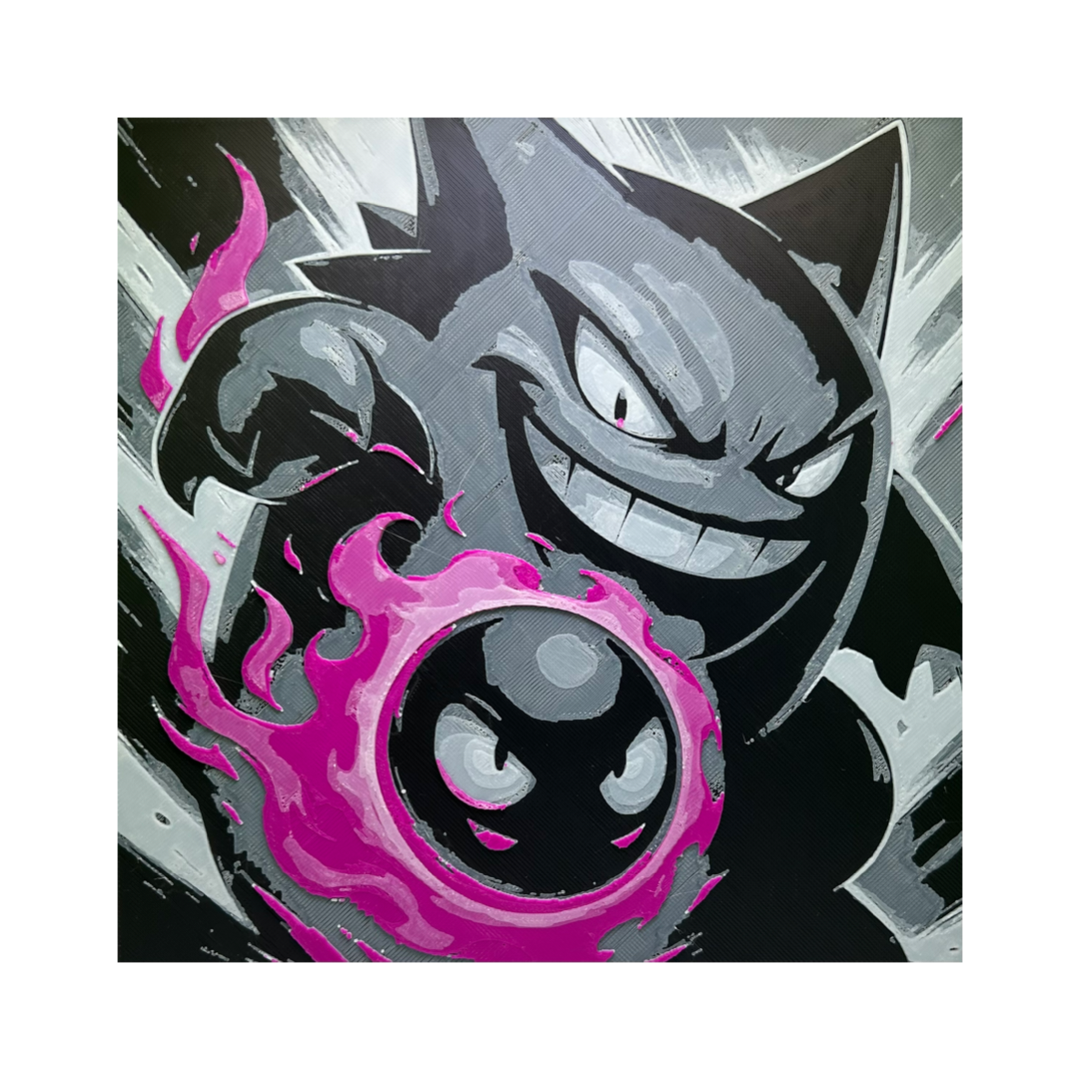 Gastly & Gengar Evolution 3D Printed Fan Art