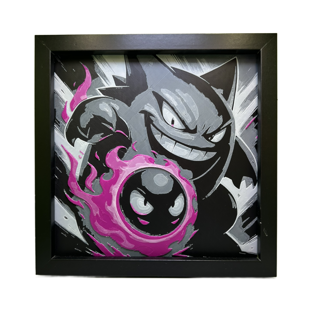 Gastly & Gengar Evolution 3D Printed Fan Art