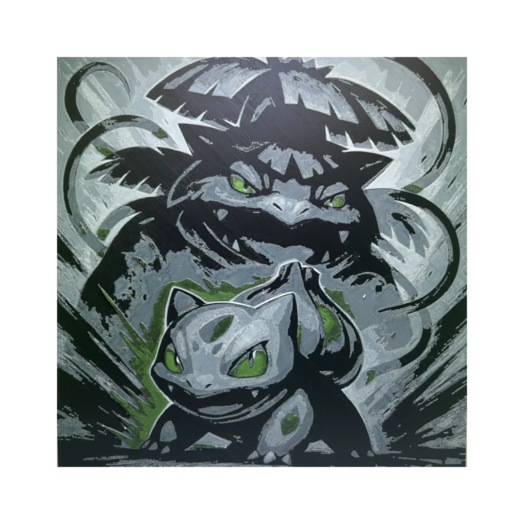 Bulbasaur & Venusaur Evolution - Pokémon 3D Printed Fan Art