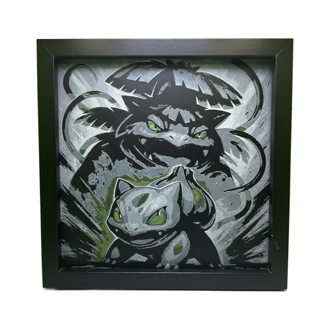 Bulbasaur & Venusaur Evolution - Pokémon 3D Printed Fan Art