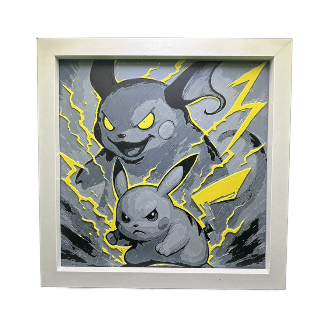 Pikachu & Raichu Evolution - Pokémon 3D Printed Fan Art