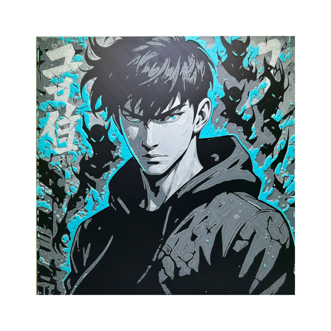 Jin Woo - Solo Leveling 3D Printed Fan Art