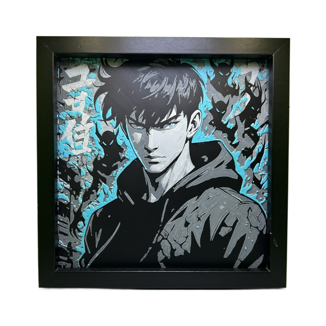 Jin Woo - Solo Leveling 3D Printed Fan Art