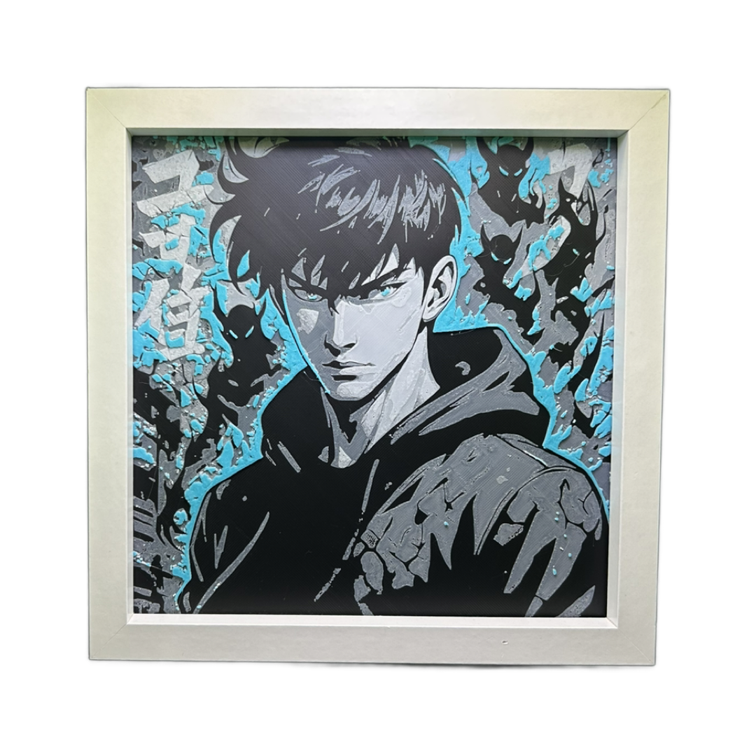 Jin Woo - Solo Leveling 3D Printed Fan Art