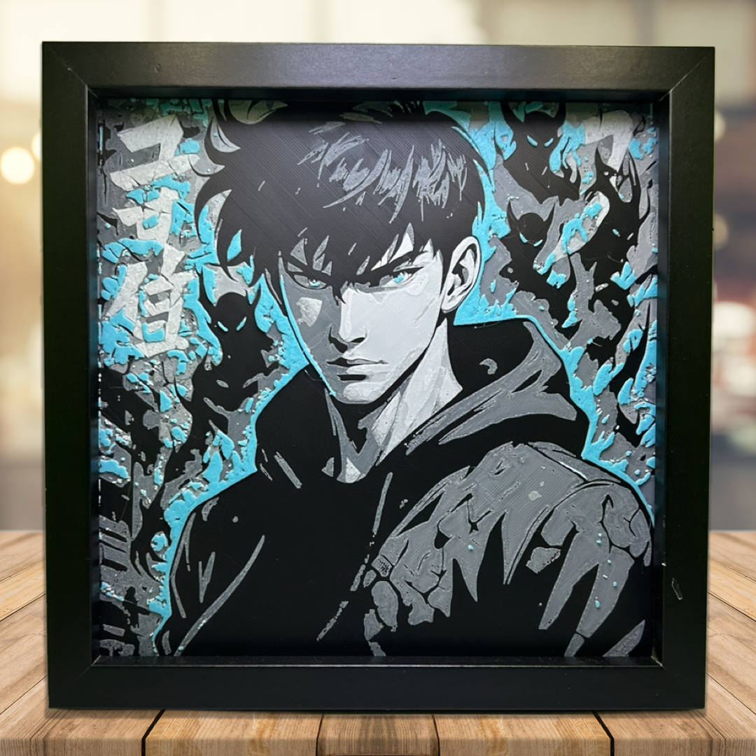 Jin Woo - Solo Leveling 3D Printed Fan Art