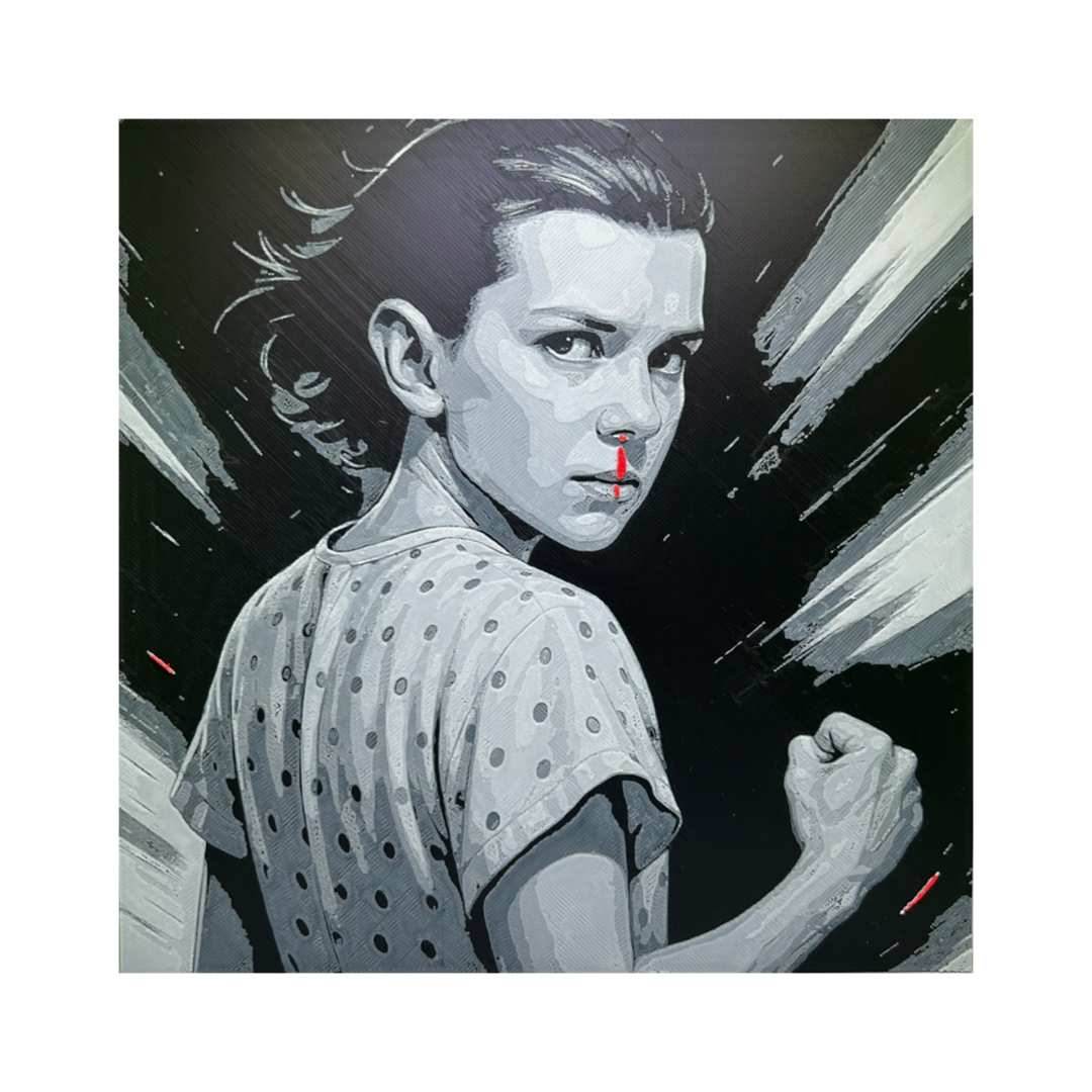 Eleven  Millie Bobby Brown V2 3D Printed Fan Art
