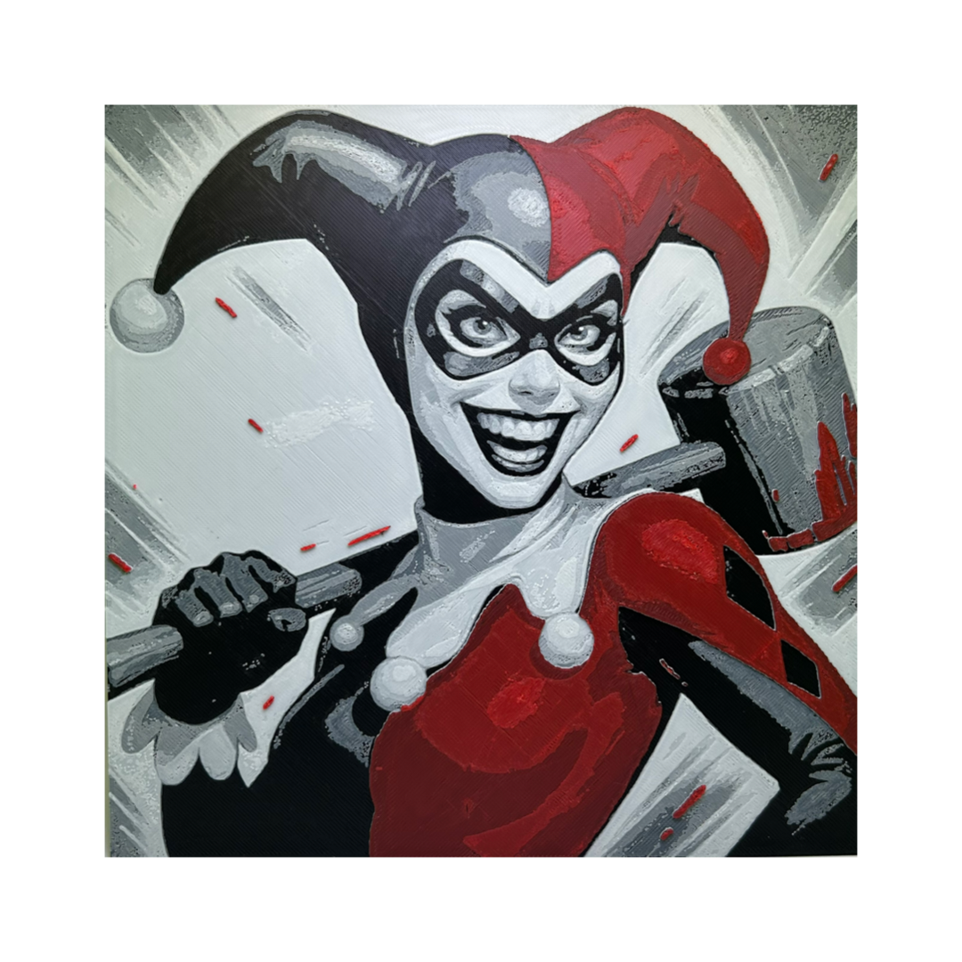 Harley Quinn - Comic Book Style 3D Printed Fan Art