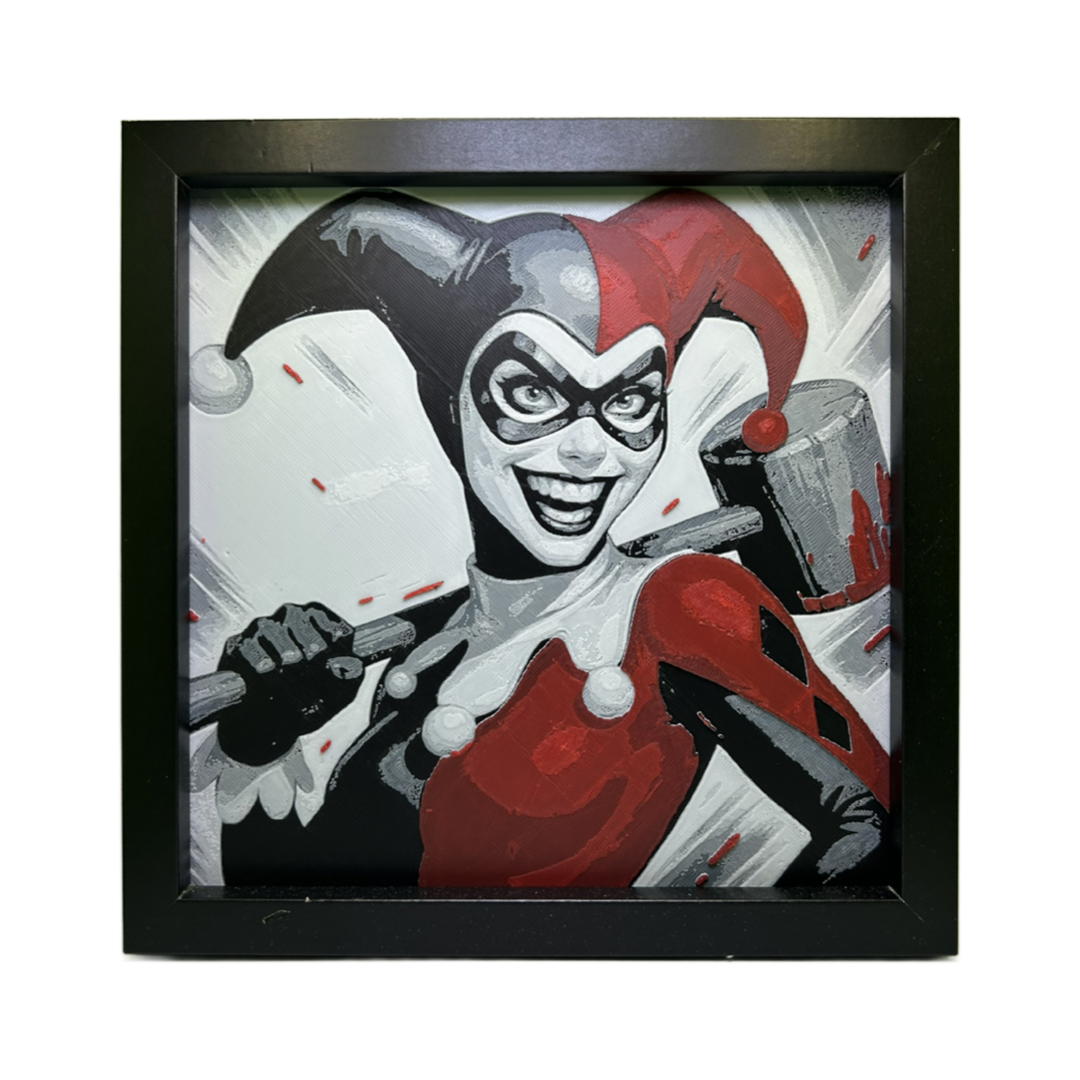 Harley Quinn - Comic Book Style 3D Printed Fan Art