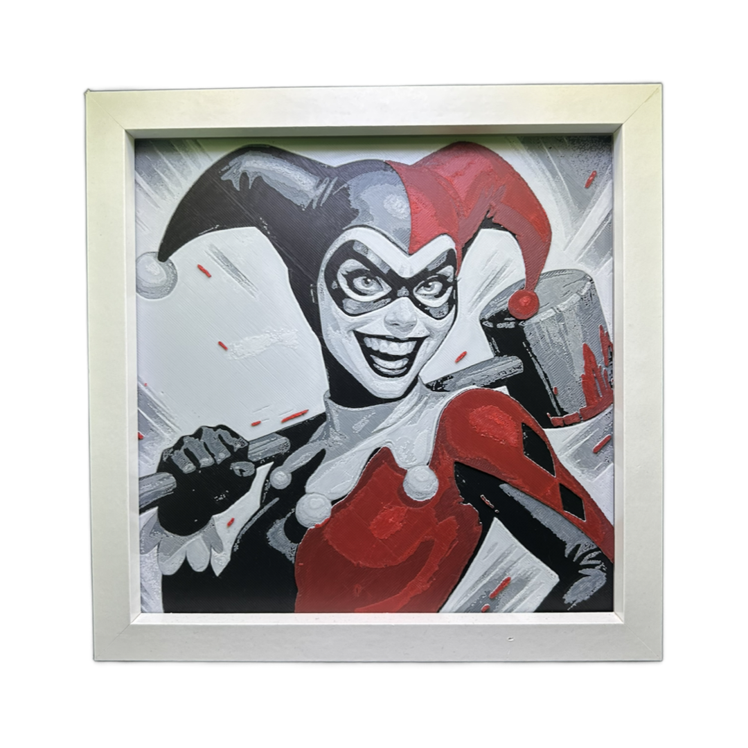 Harley Quinn - Comic Book Style 3D Printed Fan Art