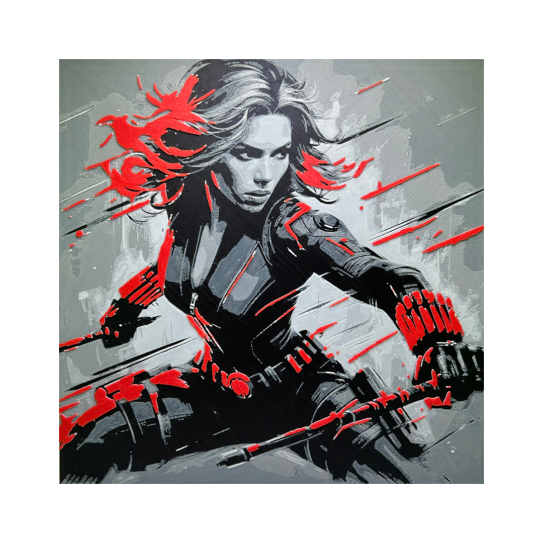 The Black Widow - The Avengers 3D Printed Fan Art