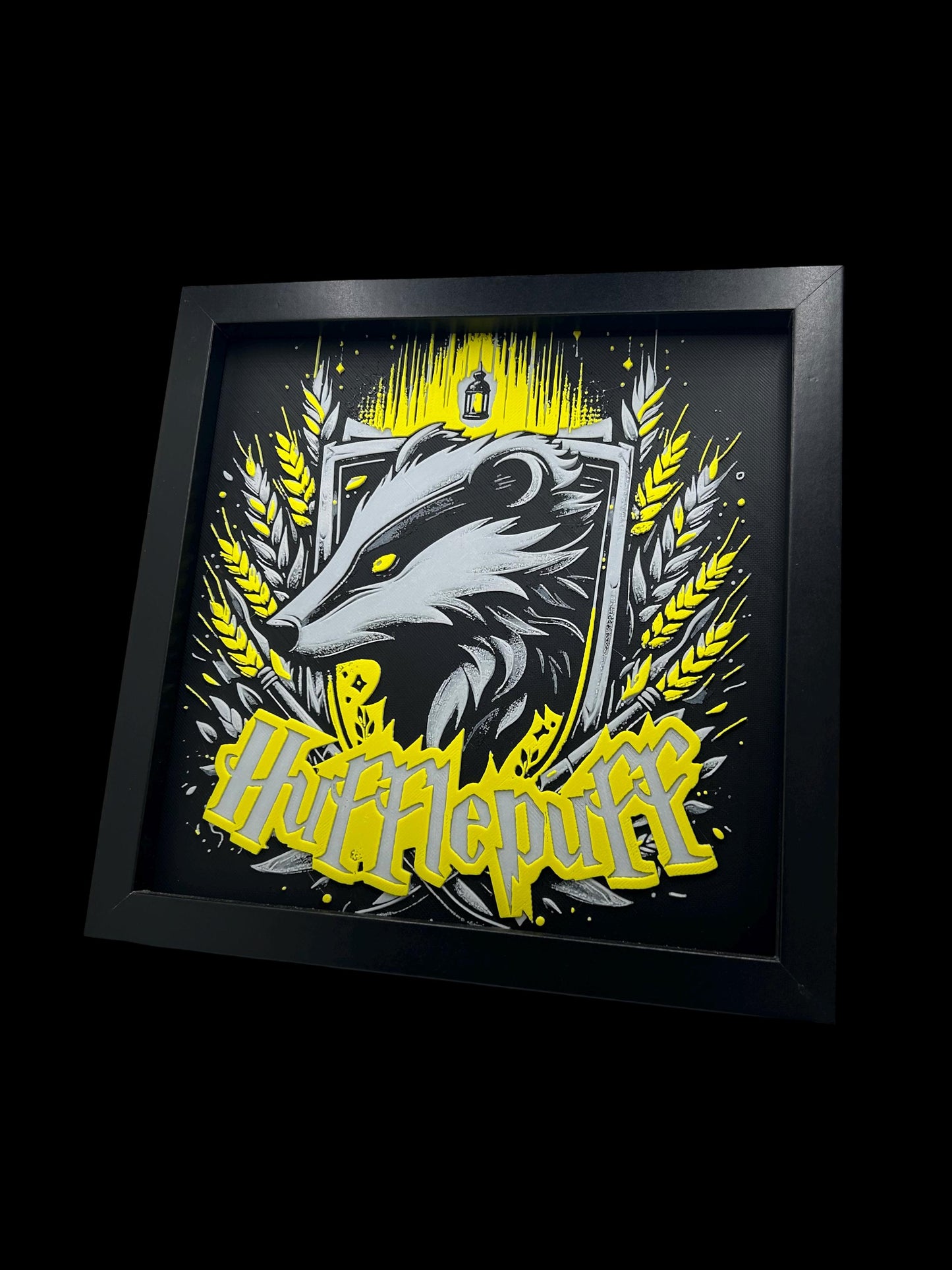 Hufflepuff Crest 3D - Harry Potter Printed Fan Art