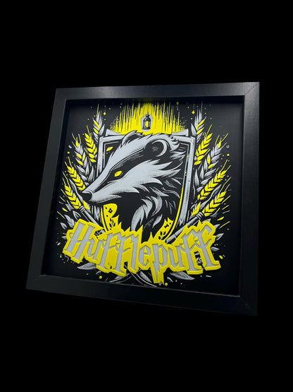 Hufflepuff Crest 3D - Harry Potter Printed Fan Art