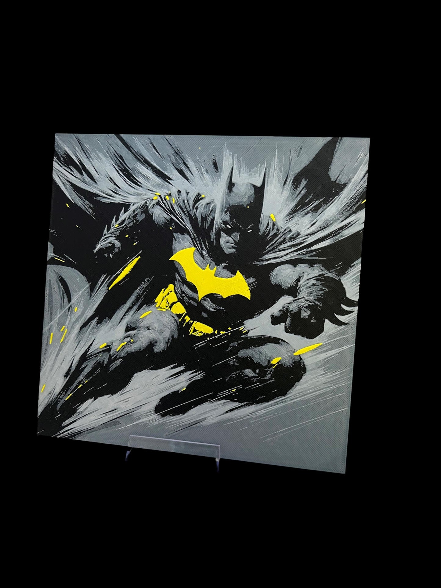 3D Printed Batman Fan Art Framed in Black or White