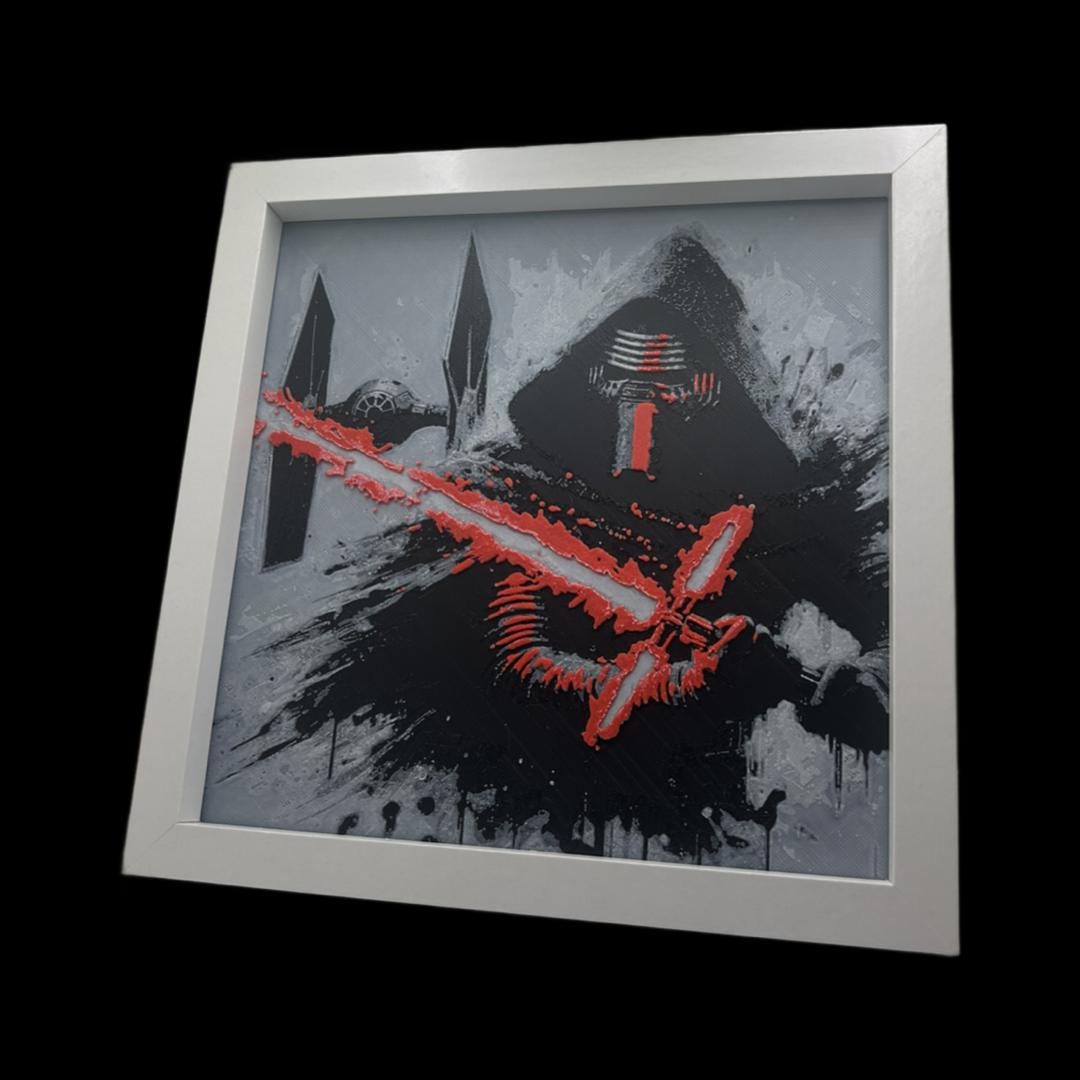 Kylo Ren with TIE Fighter 3D Printed Fan Art