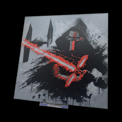 Kylo Ren with TIE Fighter 3D Printed Fan Art