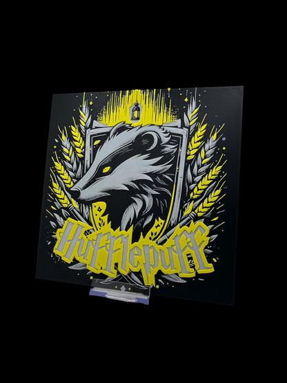 Hufflepuff Crest 3D - Harry Potter Printed Fan Art