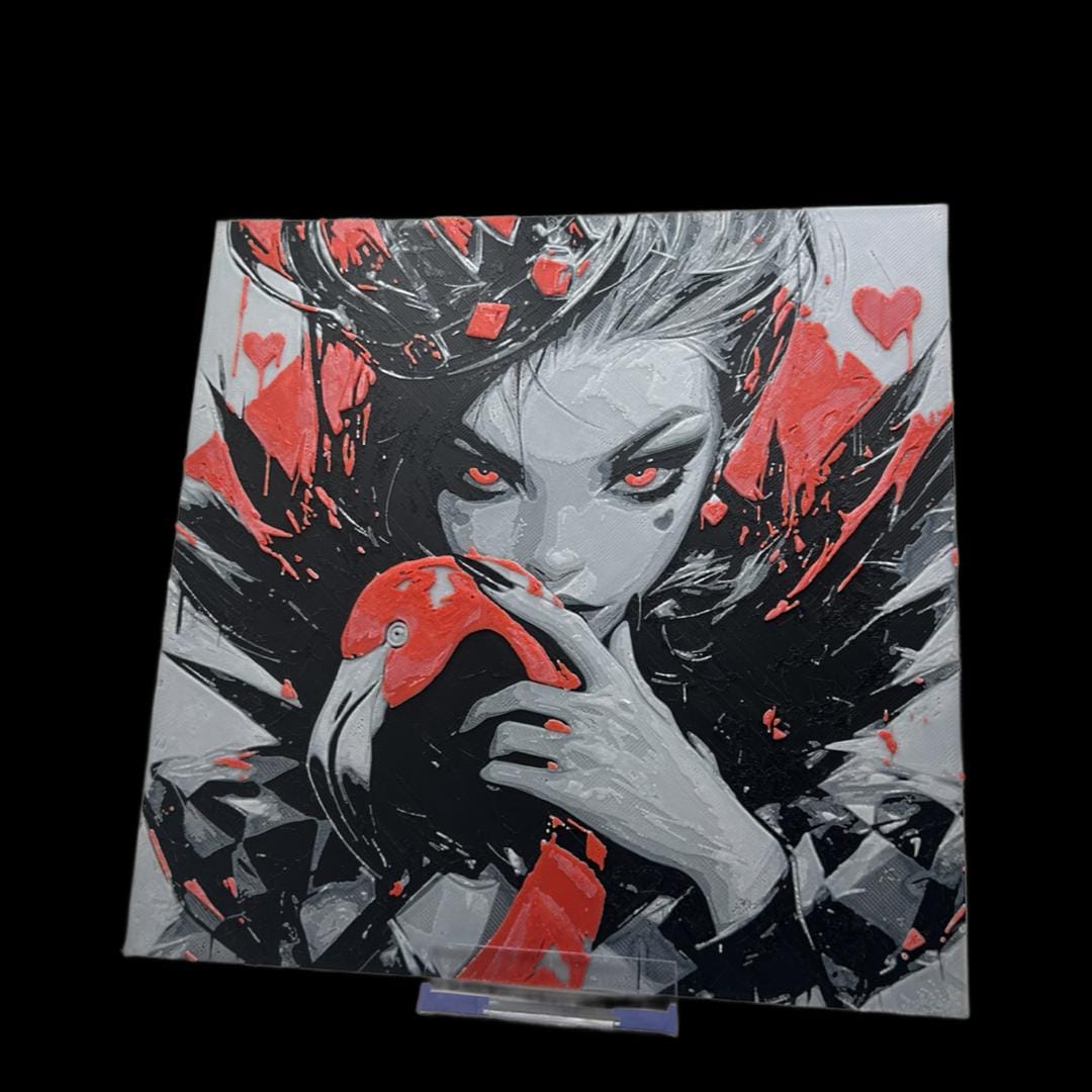 Queen of Hearts - Alice in Wonderland 3D Printed Fan Art