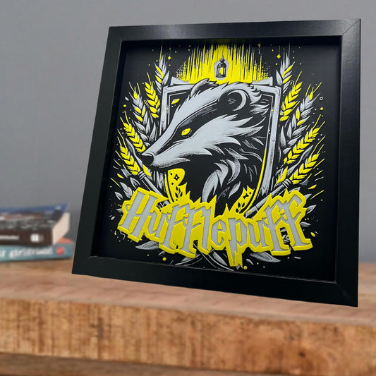 Hufflepuff Crest 3D - Harry Potter Printed Fan Art