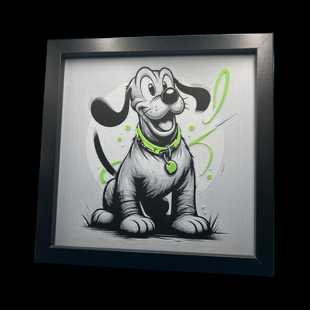 Pluto The Dog 3D Printed Fan Art