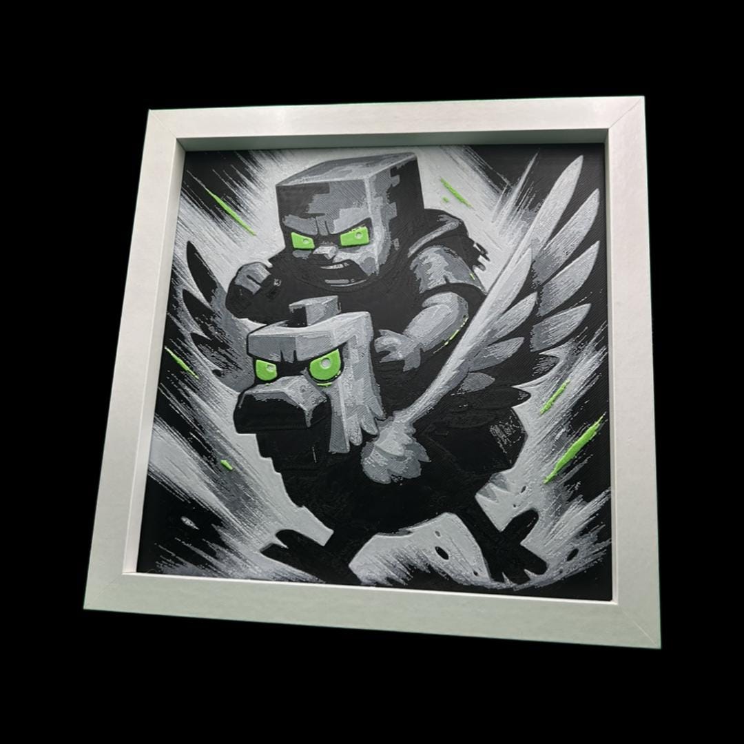 Chicken Jockey from Minecraft 3D Printed Fan Art
