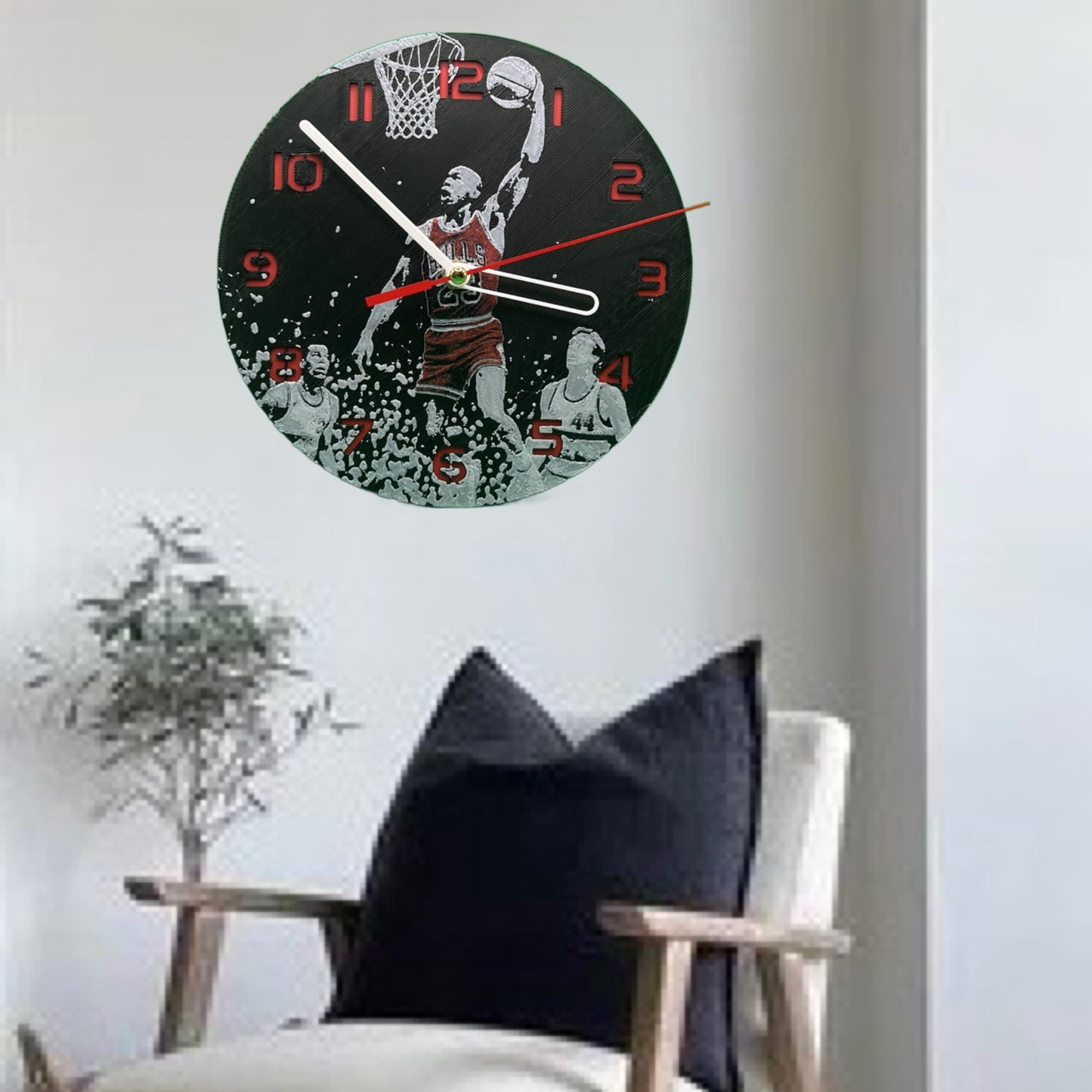 Michael Jordan 3D Printed Wall Clock