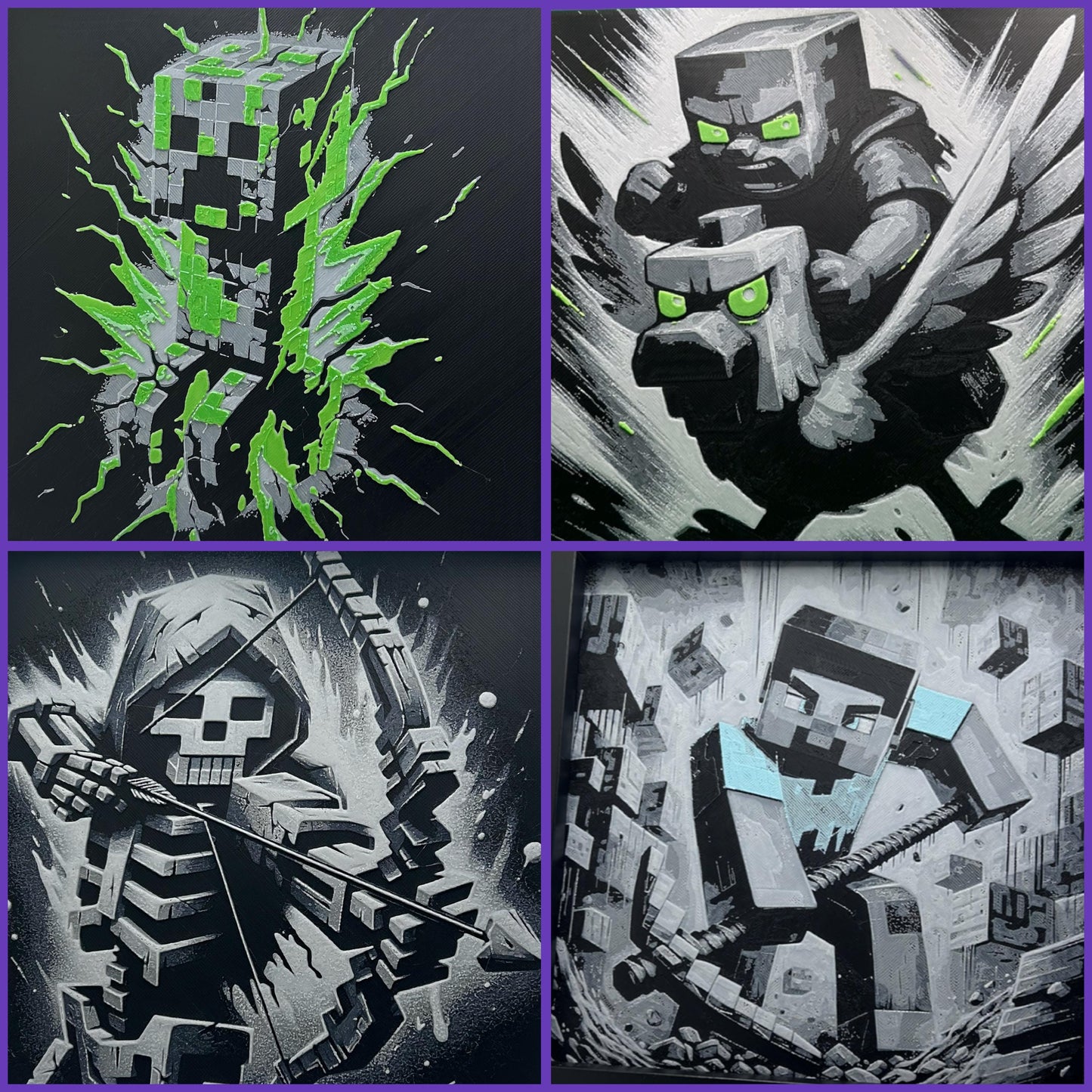 Minecraft Skeleton 3D Printed Fan Art