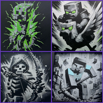 Minecraft Skeleton 3D Printed Fan Art