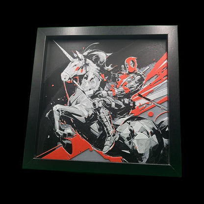 Deadpool on a Unicorn 3D Printed Fan Art