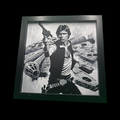 Han Solo with the Millennium Falcon 3D Printed Fan Art