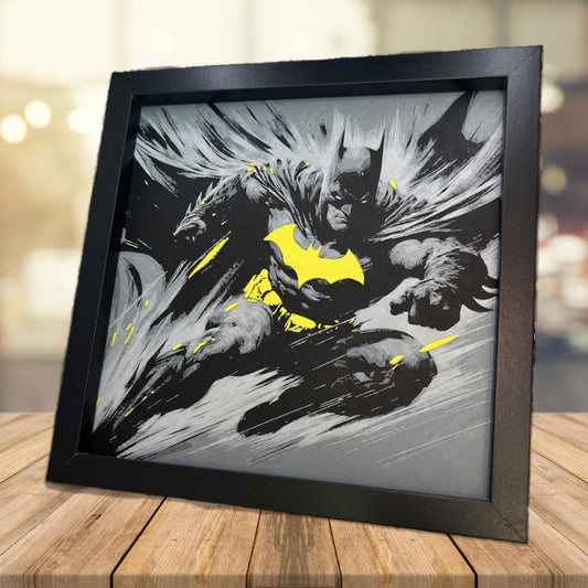 3D Printed Batman Fan Art Framed in Black or White
