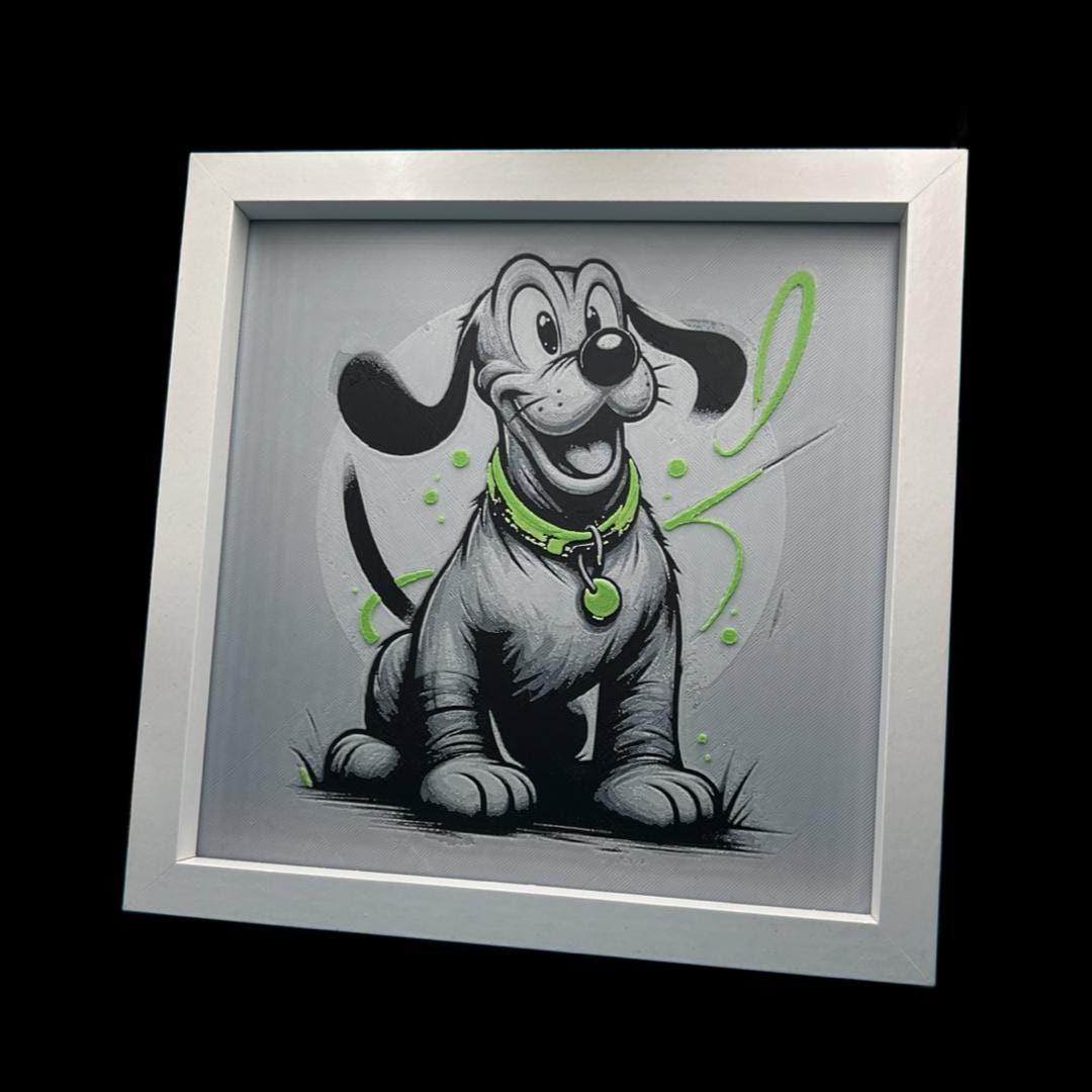 Pluto The Dog 3D Printed Fan Art